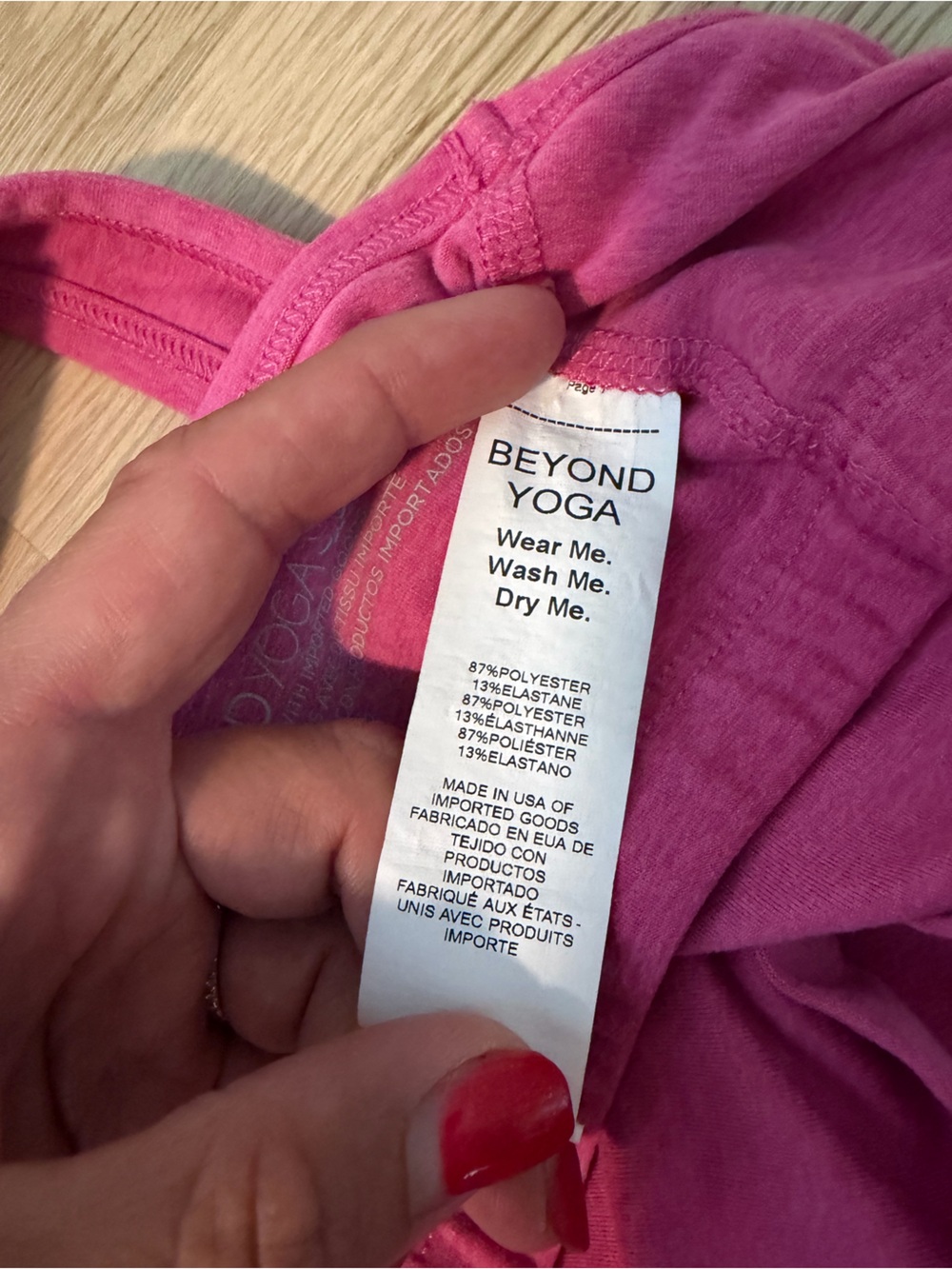 Beyond Yoga Pink Racerback Crop Tank - Picture 5 of 6